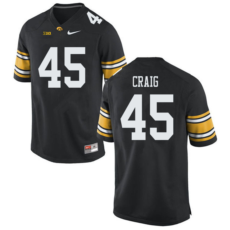 Men #45 Deontae Craig Iowa Hawkeyes College Football Jerseys Sale-Black